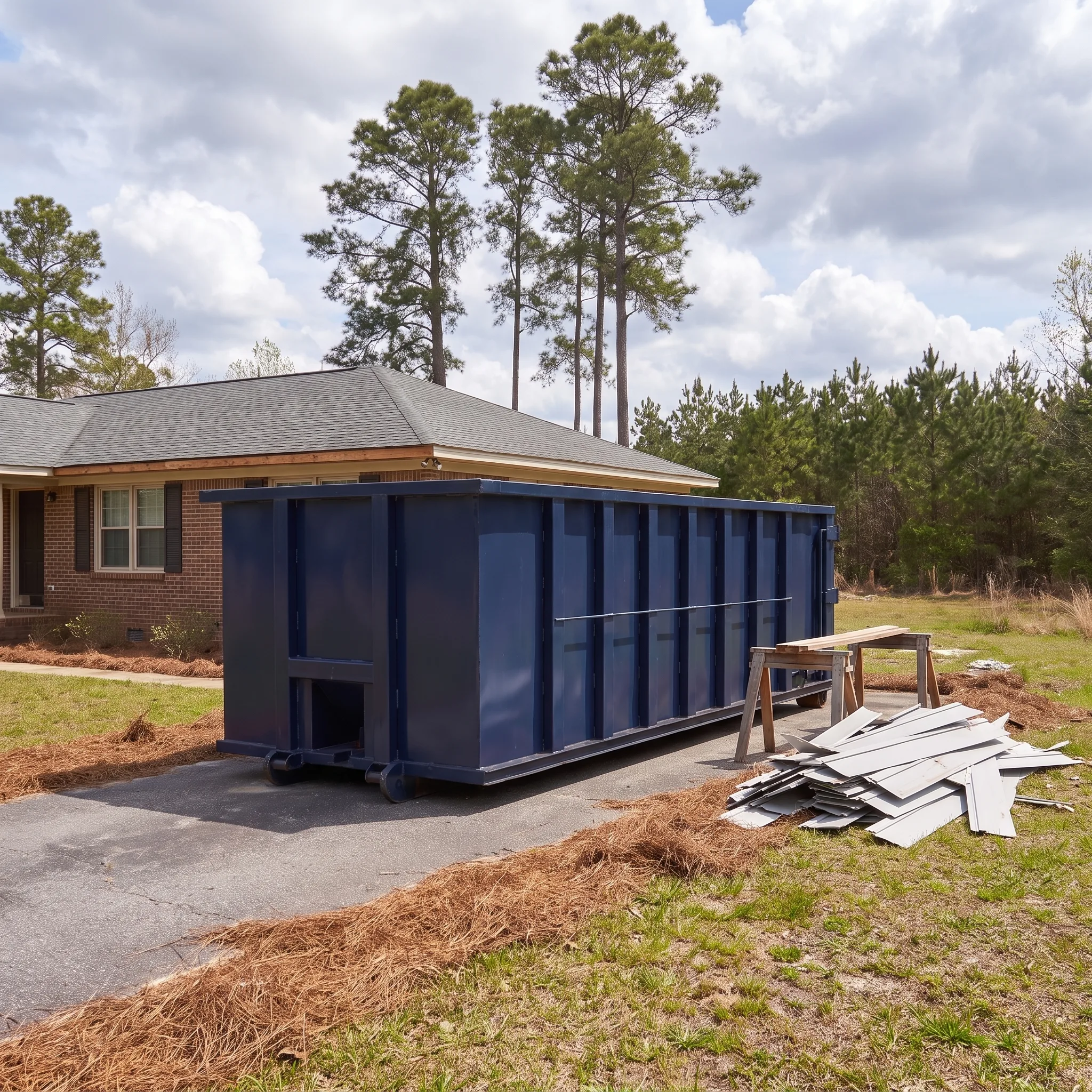 Dumpster on a Shelby County, AL job site